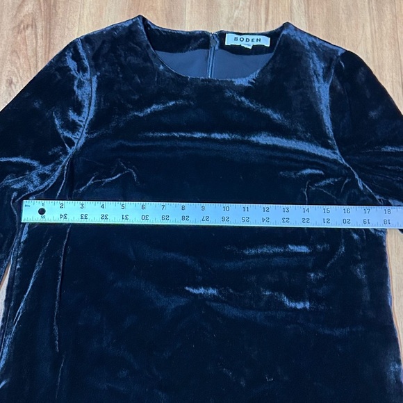 Boden Velvet Black Sheath Dress 6R | Elegant Bell Sleeves Cocktail Party - Picture 6 of 14